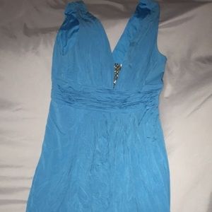 Blue BCBG flowy dress with rhinestone
